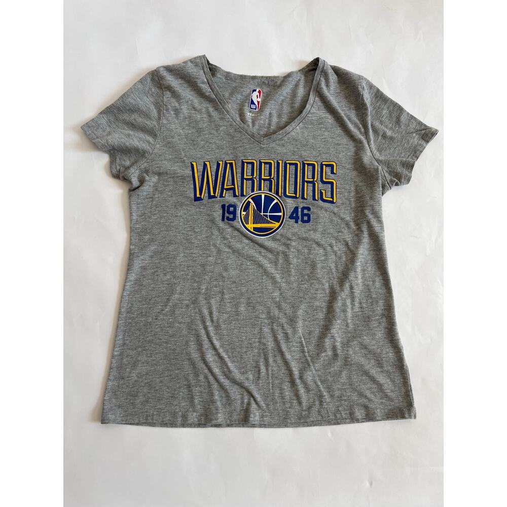 NBA GOLDEN STATE WARRIORS WOMENS SHORT SLEEVE TSHIRT GRAY SIZE MEDIUM